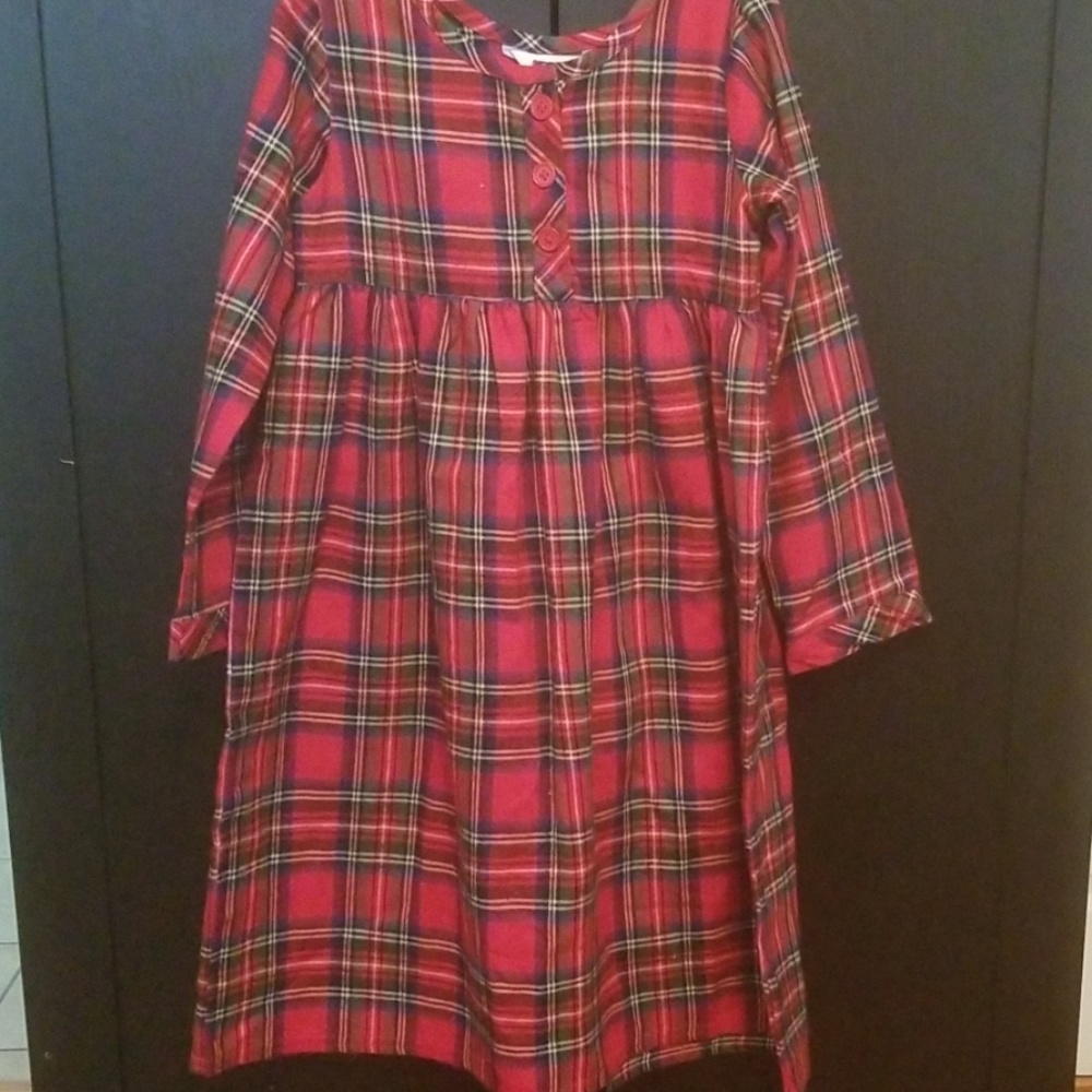 Girls Christmas Plaid nightgown